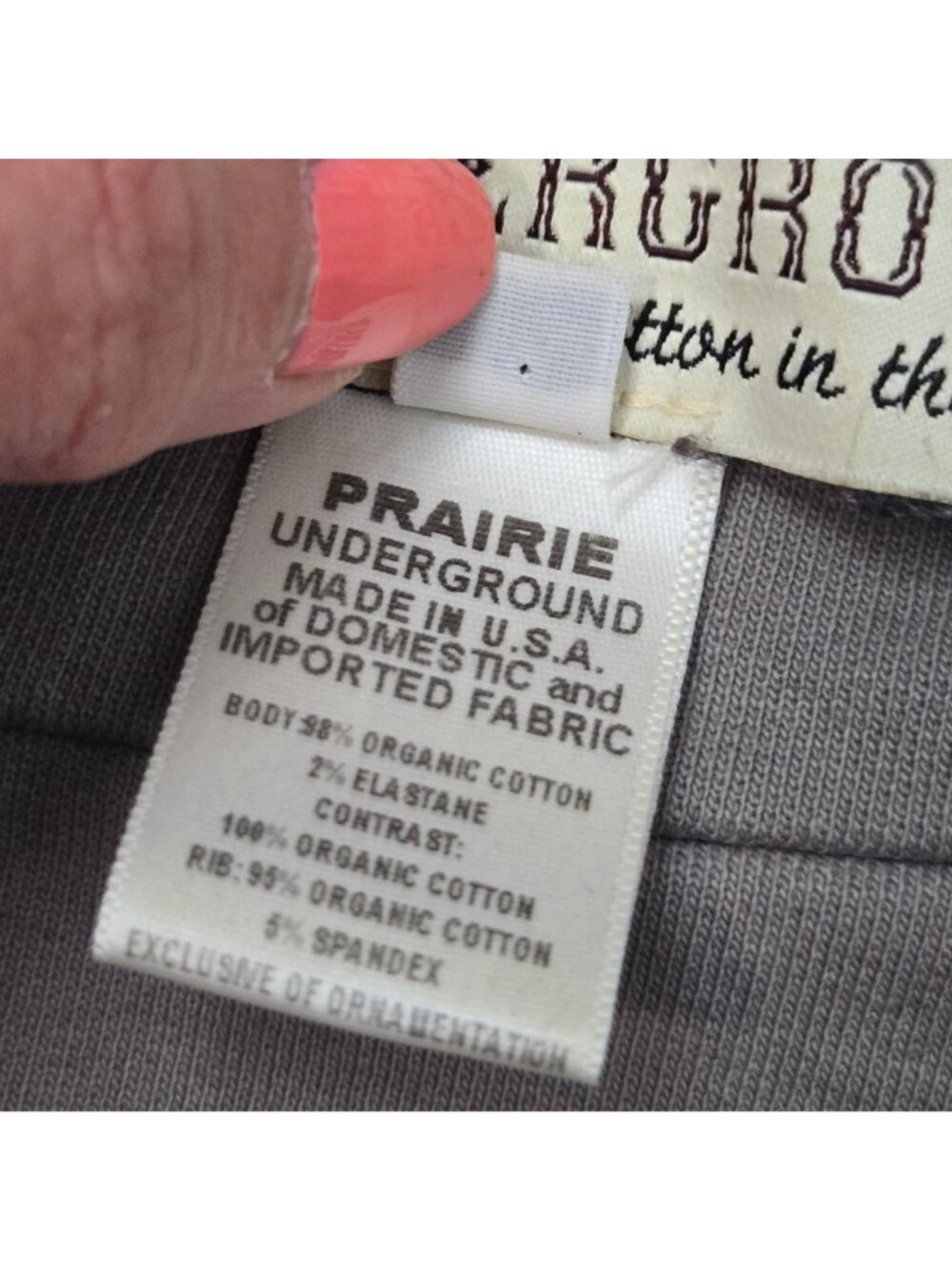 Prairie Underground Size L Tarpaulin Jacket Asymetric Organic Cotton Grey Womens - Picture 7 of 9